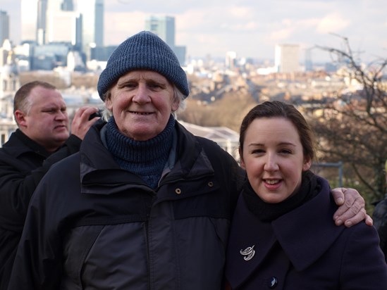 David with his eldest daughter Fiona in Greenwich