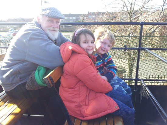 Grandad with Poppy and Thomas