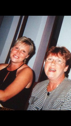 Eldest daughter Tracey with our mum - both radiant xxx