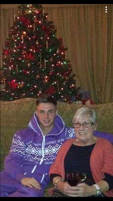 Josh with Nanny at Christmas x