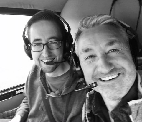 Helicopter flight to Goodwood ! Nick & Dan 