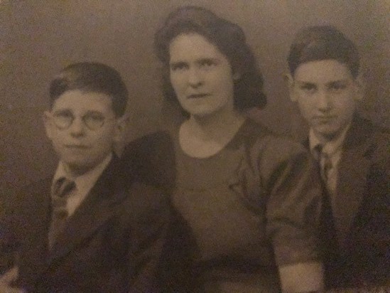 Right to Left A very young Terry his Mum Rose and brother Graham