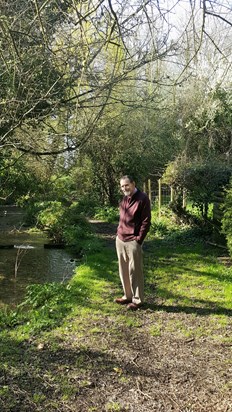 In Calbourne, enjoying nature, in what we didn't know would be his last few months