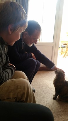 A moment with Grandson Damian, Dad and Purdy