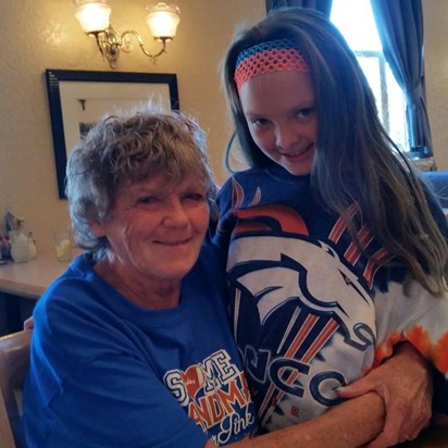 Mackenzie making grandma proud for wearing orange and blue