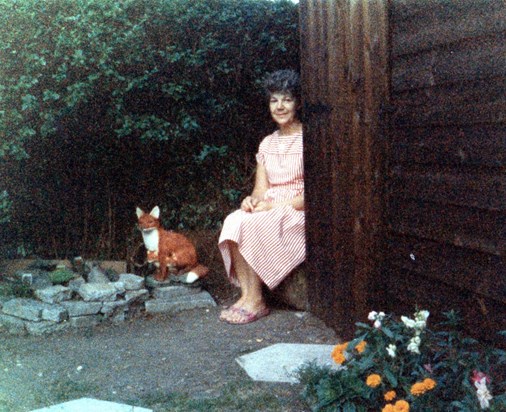 Sheila and her garden fox 