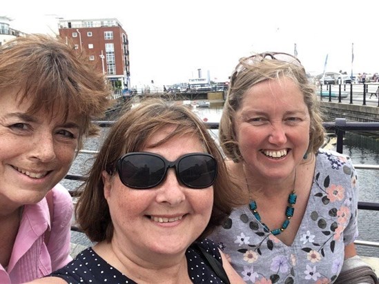 Jane, Paula and Siri. Gunwharf Quays June 2021