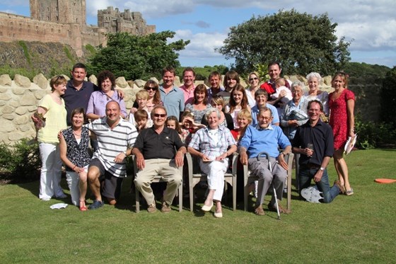 Bamburgh Aug 2013 at his sister's 80th birthday celebrations