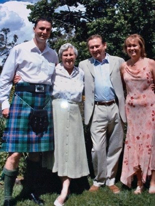 Family wedding Australia....Michael & Maryann with nephew Malcolm and sister Shirley