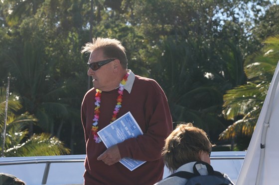 Michael on boat out to the Great Barrier reef