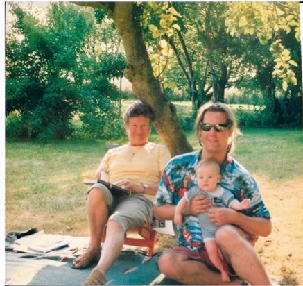 Hampshire 2001 with son, Michael