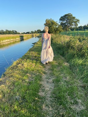 Stomping along a canal