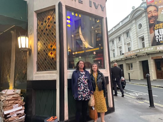 Zoe and Selena at the Ivy in London 