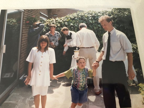 June 1992 -  Dave with Michael at our Wedding Party