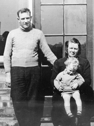 Mom, Dad, and brother Fred 1938/9