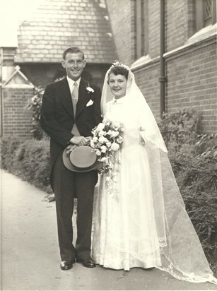 Mum and Mick at their  Wedding