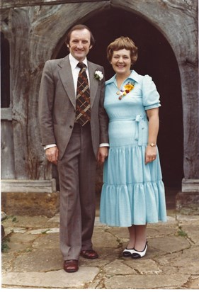 John and Mum on their wedding day
