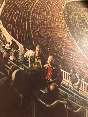 Dave and Mick at the Nou Camp, 1994