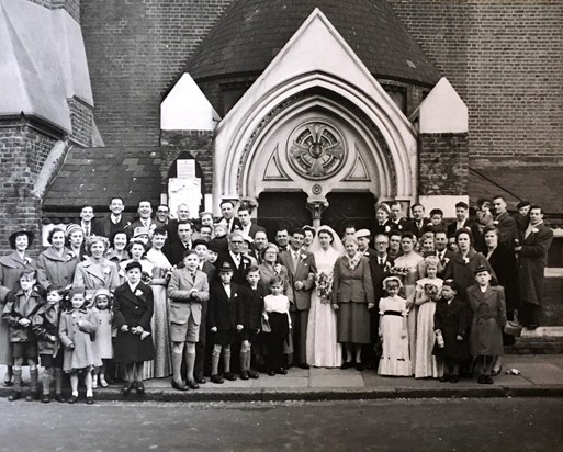 George & Gladys Everingham Wedding in 1957 at St Paul's Bow