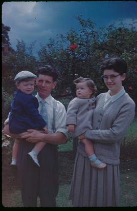 George, Gladys, Peter & Jackie Everingham in 1960 in Basildon