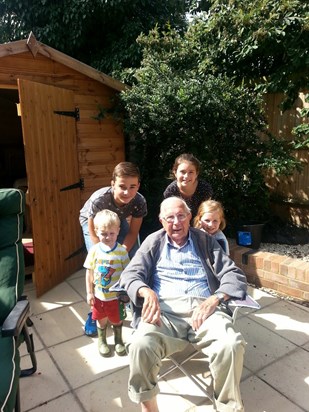Uncle Terry August 2014 - happy days in his new garden