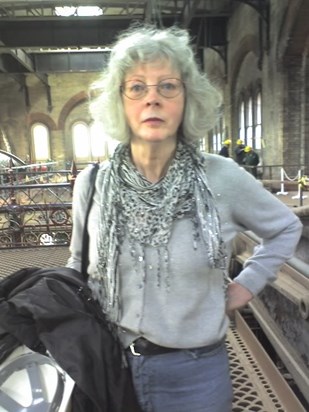 Jacquie in a Victorian pumping station