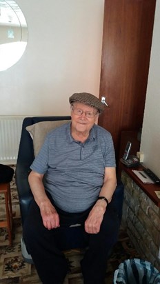 His favourite chair and favourite cap and my favourite everything x