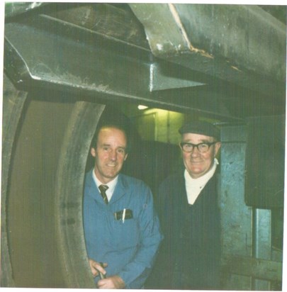 Terry at work with his dad, happy days so long ago.. Love you, miss you so, so much how do I keep going on...xxxx