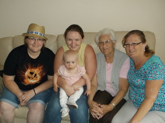 Amy, Lisa, Ellie May, Mum and Sue - The girls are all here !