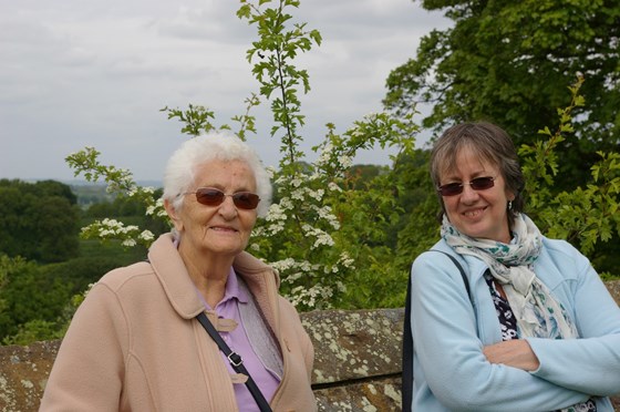 Mum and Anne at Hardwick Hall