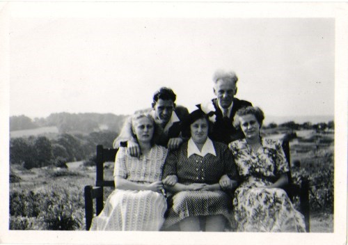 With Mum, Dad, sister Dorothy and Ernest
