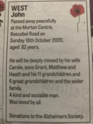 Hastings Observer Obituary