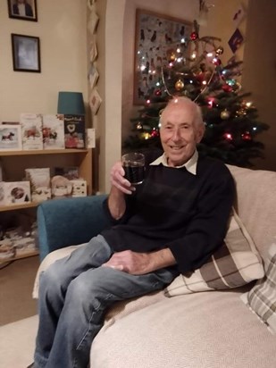 Our lovely Dad enjoying his favourite tipple. A glass of Port and Lemonade. Cheers Dad! 