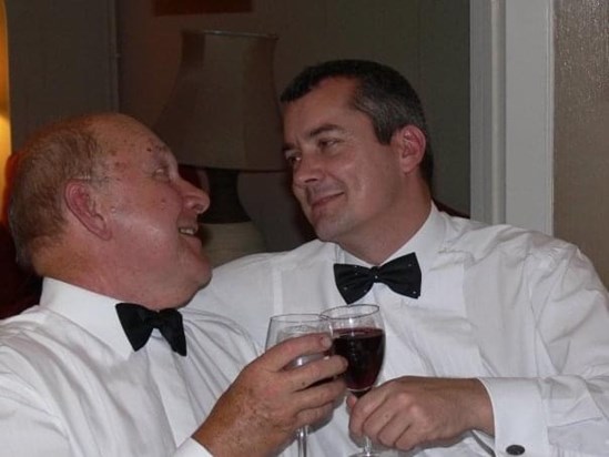Father and Son-in-Law - partners in red wine! 