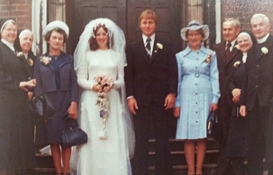 Sean and Marian's wedding in 1975