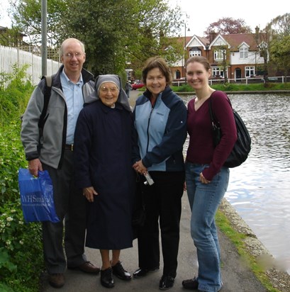 In England with John & Joan Riley, Bridget