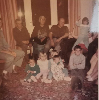 Dad with Uncle Ernest and family - mid 1980s