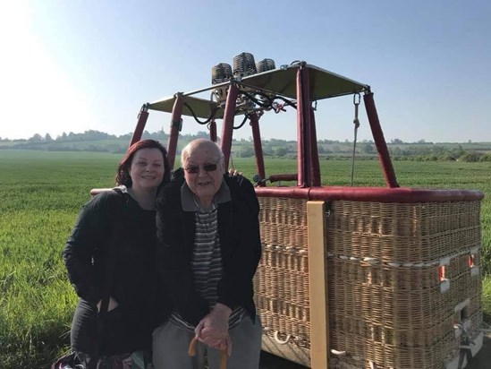 Hot Air Balloon ride for Geoff - with Claire (2018)