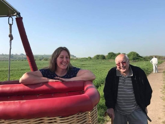 Hot Air Balloon ride for Geoff - with Alison (2018)
