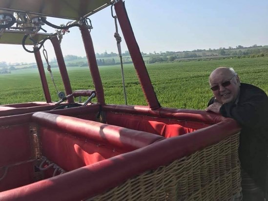 A very chuffed Geoff - one tick off the bucket list - Hot Air Balloon Ride 2018