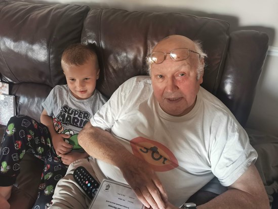 Ethan and Grandad - 17 July 2021