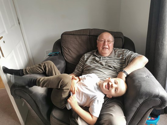 Grandad love with Ethan - June 2021