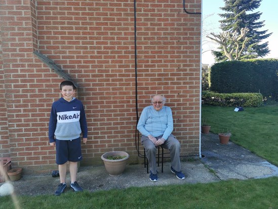 Grandad and Jacob - lockdown March 2021