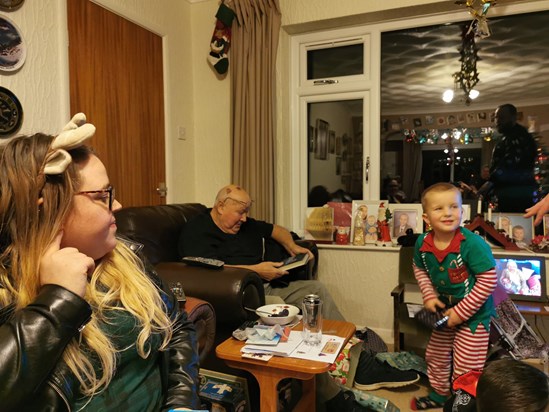 Grandad with Elf Ethan - Christmas Day 2019