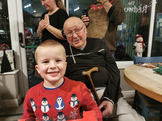 Grandad and Ethan - Dinner with Santa 🎅 Claus - 21 December 2019