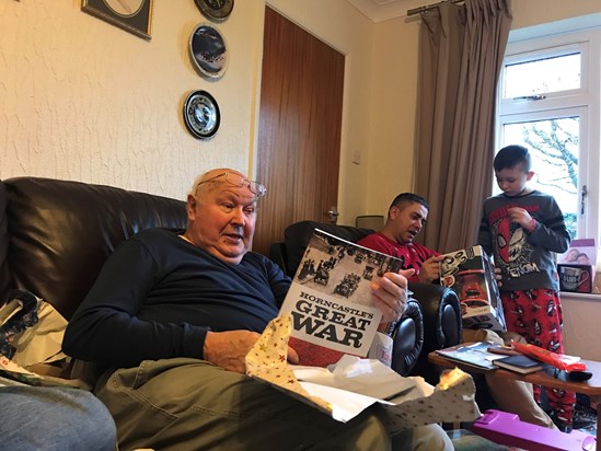 Dad with another history book 😂 Christmas 2018