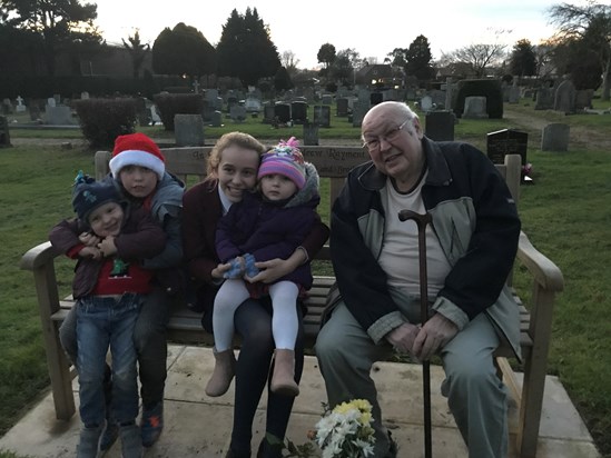 Dad and his four grandkids - December 2018