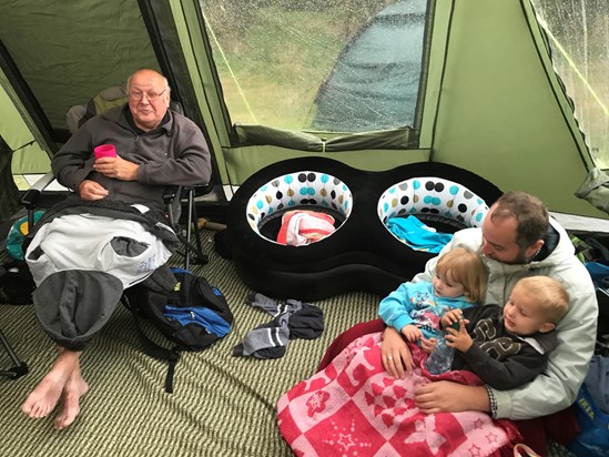 Dad visited us camping - August 2018