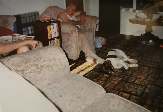 Geoff and Sprocket both snoring 1997