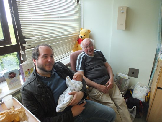 Proud Grandad, Uncle David with Baby Ethan 27 May 2015